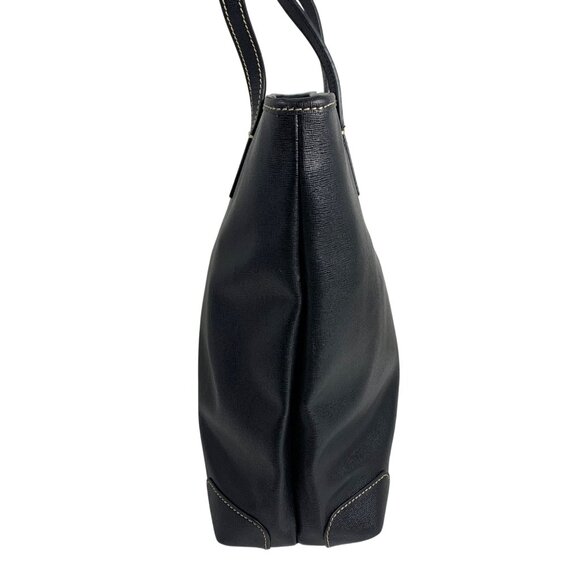 Dooney Bourke Black Saffiano Leather Large Travel Weekender Everyday Tote Bag - Picture 3 of 14